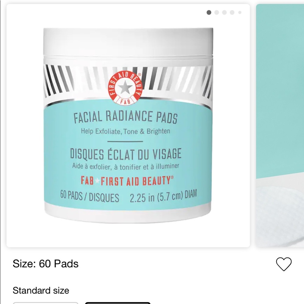 NWT first aid beauty facial radiance pads